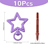 10Pcs Spray Painted Alloy Swivel Snap Hook Clasps FIND-FS0004-55-4
