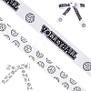 2 Rolls 2 Styles Polyester Sport Ball Printed Grosgrain Ribbon for Sewing Decoration OCOR-GF0004-32A-1