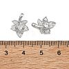 SHEGRACE Brass Micro Pave Clear Cubic Zirconia Charms XGRQ2O649-424P-3