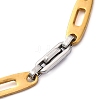 201 Stainless Steel Link Chain Bracelets BJEW-B078-114GP-1-2