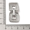 Brass Micro Pave Clear Cubic Zirconia Fold Over Clasps KK-G481-04P-3