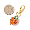 Glass Seed Beaded Strawberry Pendant Decoration HJEW-MZ00160-05-3