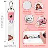 PU Leather & Cotton Name Marker Keychain AJEW-WH0514-019-2