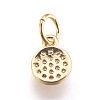 Brass Micro Pave Cubic Zirconia Charms ZIRC-E152-17G-RS-2