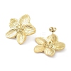 Flower 304 Stainless Steel Stud Earrings High Polished X-EJEW-L267-002G-2