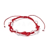 Glass Seed Beads Braided Beaded Bracelets for Women BJEW-MZ00215-3