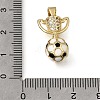 Brass Micro Pave Clear Cubic Zirconia Pendants KK-C262-09A-G-3