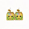 Acrylic Glitter Powder Stud Dangle Earrings WG553F9-01-1