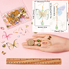 DIY Polyester Butterfly Dangle Earring Making Kits DIY-SC0026-62-3