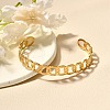 304 Stainless Steel Open Cuff Bangles for Women BJEW-Z083-02G-06-2