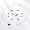 Golden Stainless Steel Heart Pendant Necklace for Women WZ0134-3-2