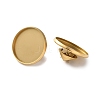 304 Stainless Steel Flat Round Brooch Brooch Base Settings STAS-S172-10B-G-1