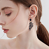 3 Pairs 3 Colors Resin Wing Dangle Stud Earrings EJEW-FI0002-17-6