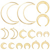SUNNYCLUE 32Pcs 8 Style Brass Pendant KK-SC0003-18-1