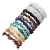 12Pcs Natural & Synthetic Gemstone Chips Stretch Bracelets for Women BJEW-JB11343-5