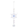 AB Color Glass Snowflake Pendant Decorations AJEW-Q144-02P-01-2