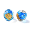 Handmade Gold & Silver Foil Lampwork Beads GLAA-G107-07A-02-3