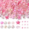 Pink Color Mixed Styles Glass Bead Sets DIY-YW0009-59-1