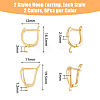 DICOSMETIC 24Pcs 4 Styles Brass Hoop Earring Findings KK-DC0003-13-2