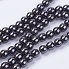 Non-magnetic Synthetic Hematite Bead Strands G-R193-19-8mm-1