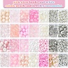 DIY Round Glass & CCB Plastic Beads Bracelets Making Kits DIY-FS0007-56B-2