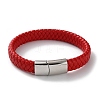 Braided Microfiber Leather Cord Bracelets for Men BJEW-Z081-08P-4