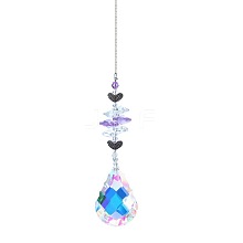 K9 Crystal Glass Big Pendant Decorations HJEW-PW0001-012A