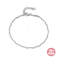 925 Sterling Silver Paperclip Chains Bracelets for Women YO1796-2
