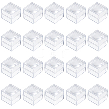 CHGCRAFT 20Pcs Transparent Plastic Ring Viewer Magnifier Boxes CON-CA0001-024