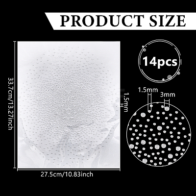 14Pcs Glass Rhinestone HTV Transfer Vinyl Sheets DIY-FG0010-29F-1