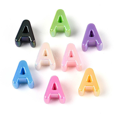 UV Plating Opaque Acrylic European Beads OACR-M027-03A-1