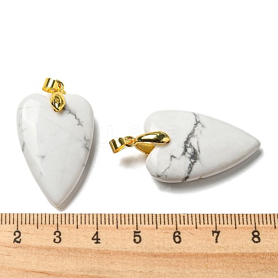 Synthetic Howlite Pendants G-E570-01G-13-1