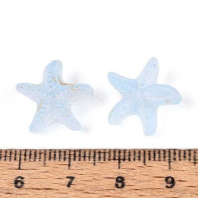 Frosted Glass Beads FGLA-T005-01B-1
