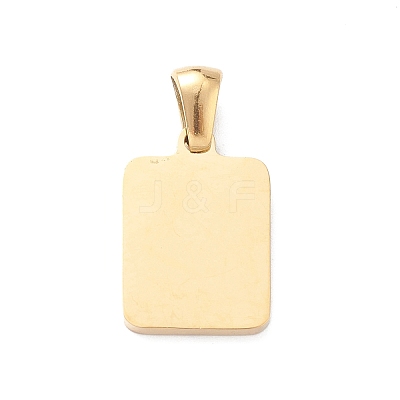 304 Stainless Steel Pendants STAS-R119-08G-L-1