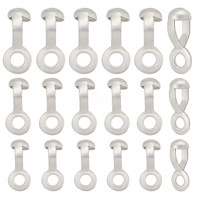 150Pcs 3 Style 304 Stainless Steel Ball Chain Connectors STAS-BBC0002-64-1
