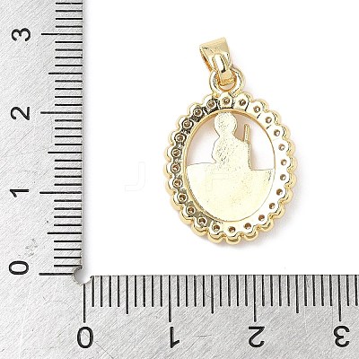 Brass Micro Pave Cubic Zirconia Pendants ZIRC-I356-02G-01-1
