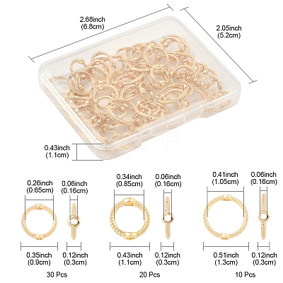 60Pcs 3 Styles Rack Plating Alloy Bead Frames FIND-FS0003-45-1