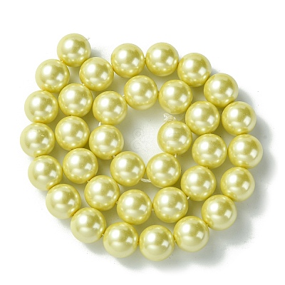 Eco-Friendly Glass Pearl Beads Strands HY-A008-12mm-RB012-1