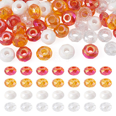 60Pcs 4 Colors Acrylic Beads SACR-TA0001-79-1