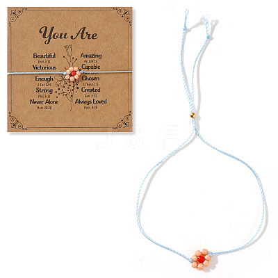 Flower Resin Beaded Slider Bracelets for Women SL9741-10-1