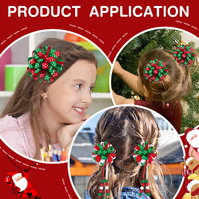4Pcs Polyester Alligator Hair Clips OHAR-WR0001-05-1