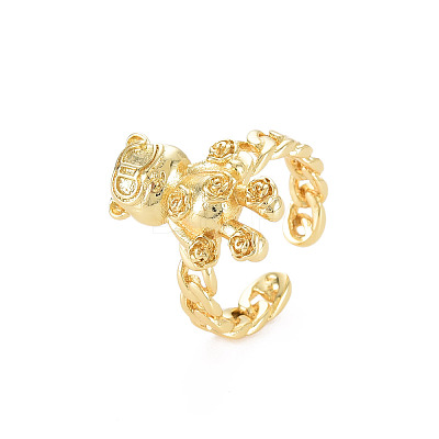 Brass Cuff Rings RJEW-S045-142-1