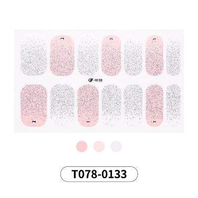 Glitter Nail Wraps Polish Decal Strips MRMJ-T078-0133-1