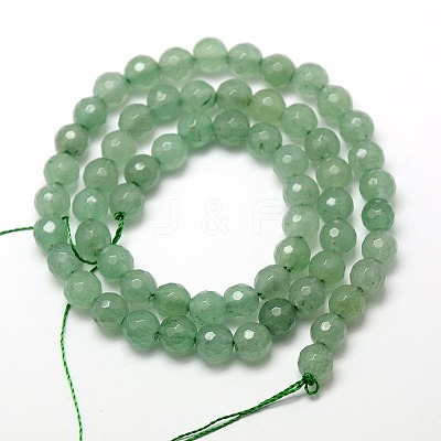 Natural Green Aventurine Beads Strands G-M037-6mm-01-1
