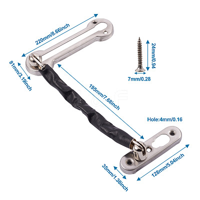 Stainless Steel Swing Bar Door Lock X1-SW-TAC0002-02E-1