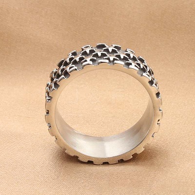 Punk Style 304 Stainless Steel Finger Rings for Men FS-WG83721-02-1