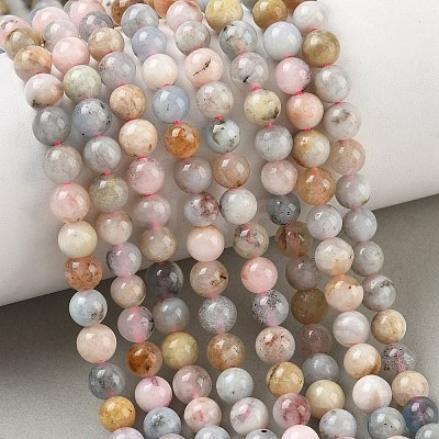 Natural Morganite Beads Strands G-Z164-A01-6mm-1