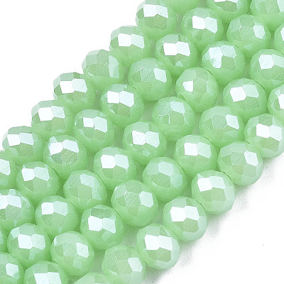Electroplate Glass Beads Strands X-EGLA-A034-J8mm-A05-1