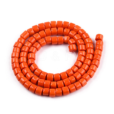 Opaque Solid Glass Bead Strands GLAA-N047-09-F02-1
