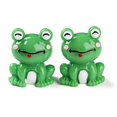 Cartoon Cute Resin 3D Frog Figurines RESI-Z024-01E-1